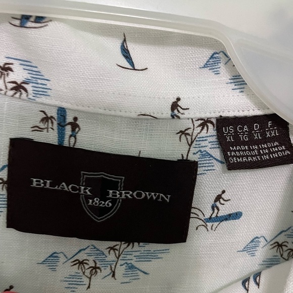 Black and Brown 1826 button down casual shirt size XL excellent condition - Picture 5 of 6